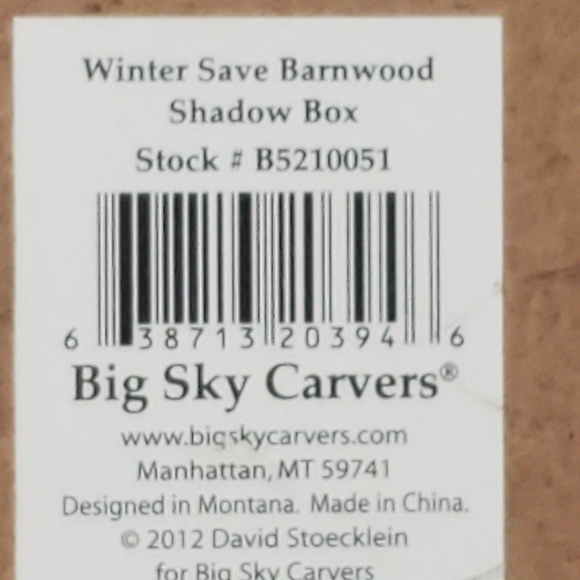 David Stoecklein " Winter Save Barnwood Shadow Box". Western  Wood  Barbwire.Art - Picture 6 of 8